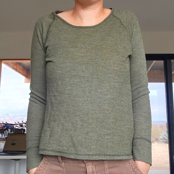 Duckworth Polaris Shirt Green Waffle Medium/Small Merino Wool Army Green - Picture 1 of 4